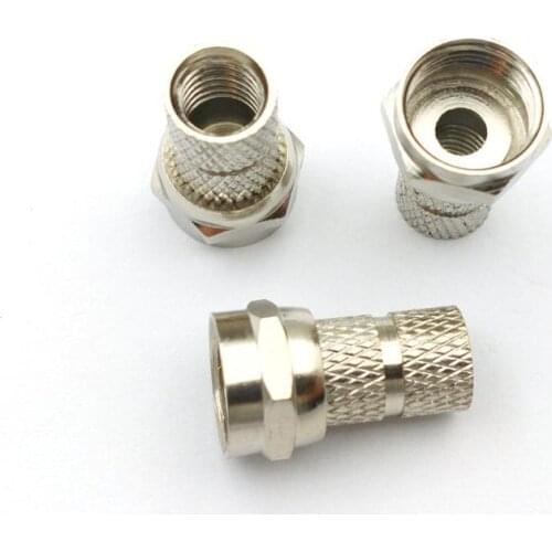 10PCS BRASS F MALE TWIST ON RG59 Connectors RF/Coaxial