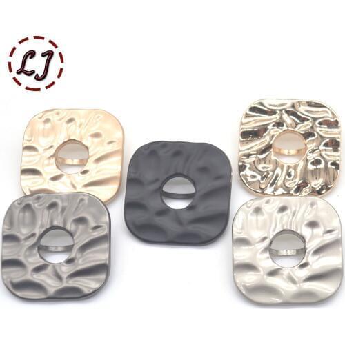 New 10pcs/lot high quality fashion square metal sewing button snaps for women overcoat windcoat garment accessory DIY decoration