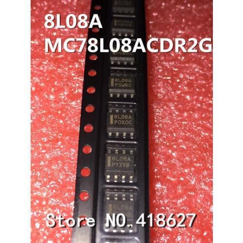 20PCS/LOT 8L08A MC78L08ACDR2G SOP-8 Three-terminal regulator chip