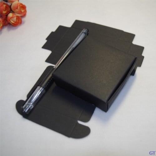 2018 20pcs/lot 9.5x9.5x3cm Black Paper Wedding Gift Packaging Box For Candy Jewelry Handmade Soap Bakery Cake Cookie Chocolate