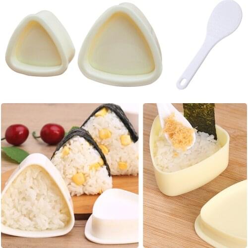 3pcs/set Diy Sushi Mold Onigiri Rice Ball Food Press Triangular Sushi Maker Mold Japanese Home Kitchen Bento Accessories Tools