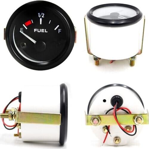 Black Bezel Gas Fuel Level Gauge Analogue Red LED Car Marine Boat Car Repartment Part