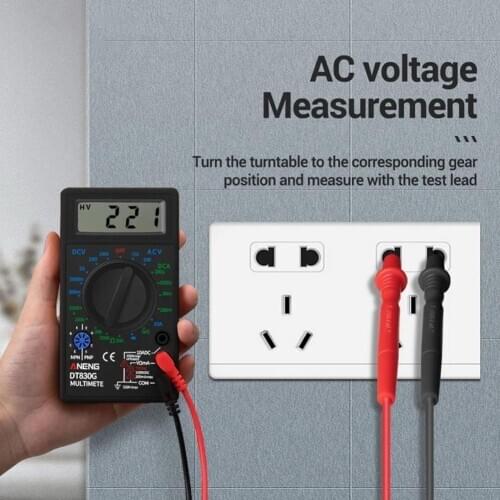 Digital Multimeter Multimeter Voltmeter Ammeter Ohmmeter Display 750V LCD DC10V~1000V Tester 10A Test Current B1X8