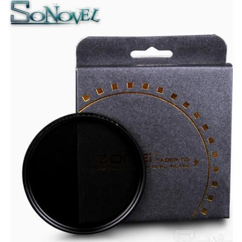 ZOMEI 40.5mm/49/52/55/58/62/67/72/77/82mm Slim Adjustable Filtro Neutral Density ND2-400 Filter For Canon Nikon Sony Camera Lens