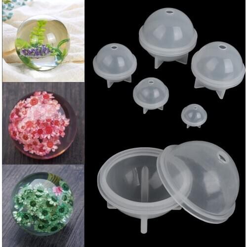 5 Sizes Silicone Mold For Ball Shape Silicone UV Resin DIY Clay Epoxy Resin Pendant Molds For Jewelry Craft Mould