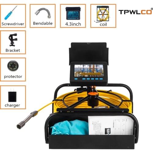 17MM Camera Head Waterproof CCTV Pipeline Sewer Drain Inspection Endoscope Camera with DVR 16GB TF Card