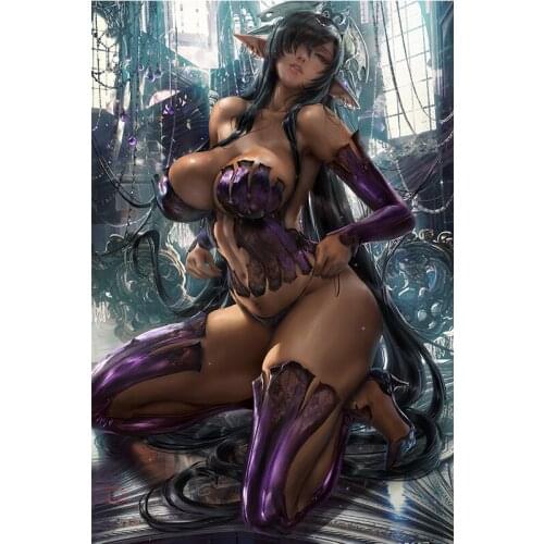 Dark Queen Olga Discordia Sexy Loli Girl Canvas Posters and Prints Custom Anime Wall Art Picture Decoration Painting for Bedroom