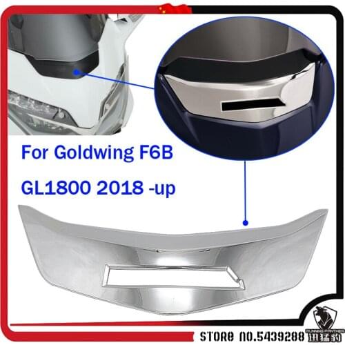 Chrome Fairing Head Cover Front Upper Cowl Fit For Honda Goldwing Gold wing GL1800 F6B F 6 B 2018 2019 2020 GL 1800