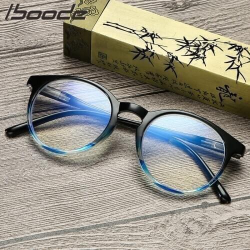 Iboode Round Frame Reading Glasses For Men Women Computer Optical Eyeglasses Hyperopia Anti Blue Light Reading Glasses Eyewear