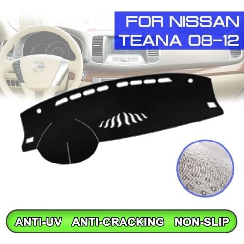 Car Dashboard Mat Anti-dirty Non-slip Dash Cover Mat UV Protection Shade for Nissan Teana 2008 2009 2010 2011 2012