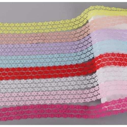 Lace Ribbon Tape 25MM Wide Trim Fabric DIY Handicrafts Embroidered Net Cord For Sewing Decoration African Lace Fabric