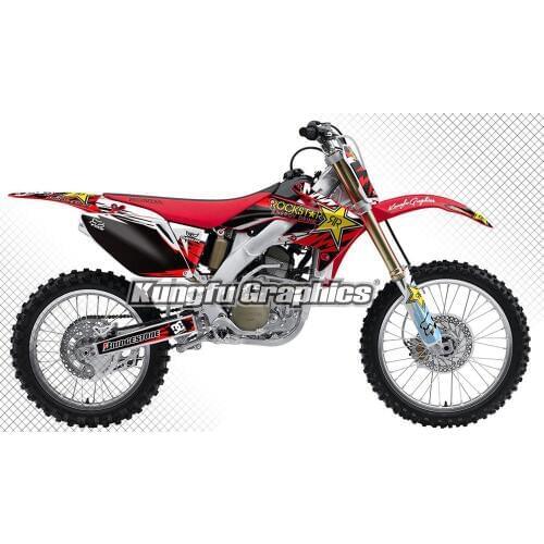 KUNGFU GRAPHICS Enduro Stickers MX Reacing Decals Complete Vinyl Wrap Kit Fit CRF 250 R CRF250R 2006 2007 2008 2009