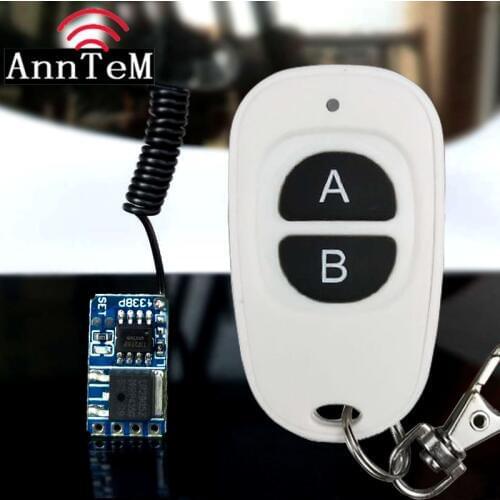 DC3.6V-12V Mini Receiver Remote Control Switch Small Volume No Sound Remote Switch 433MHZ Long Range Micro Wireless Switch 3.7v