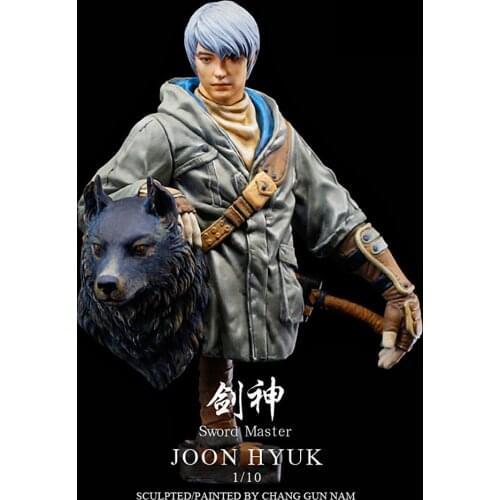 Unpainted Swordsman GK Resin Bust 1/10 Scale Model Kit Self-Assembled Colorless Figures Resin Kit No.65