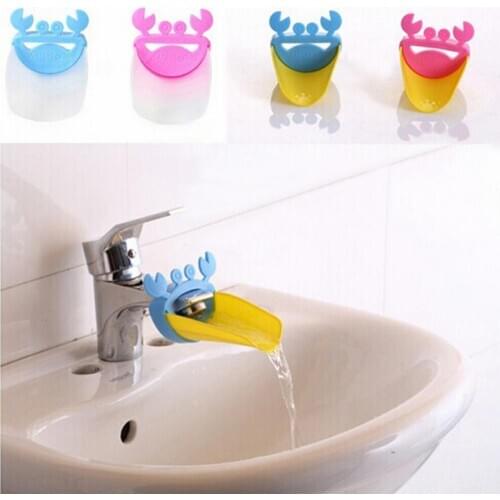 NEW Children Bathroom Frog Crab Shape Faucet Extender Water-saving Cartoon Kids Wash-hand Faucet extension Bathroom Accessories