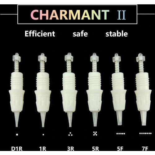 10PCS 1R/D1R/3R/5R/5F/7F Disposable Tattoo Permanent Makeup Needle Tips for Eyebrow lip Cartridge needle apply to CHARMANT 2