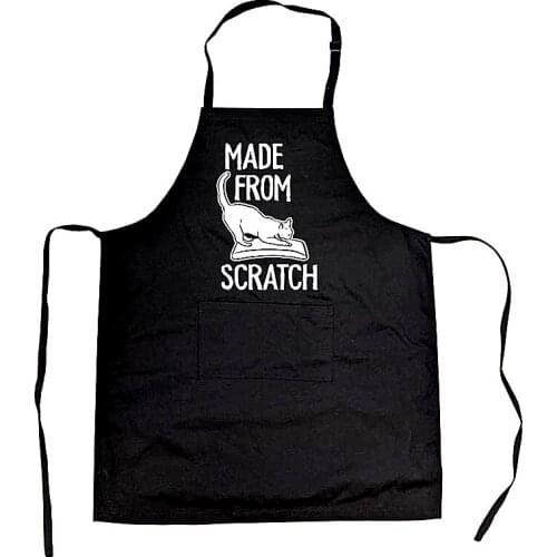 Personalized Apron Baking Funny Apron,Made From Scratch,Funny Cat Lover Gifts,Custom Cat Aprons Gift Ideas Baking Gifts,BBQ Chef