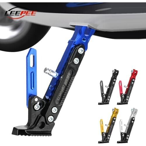 LEEPEE New Fashion Motorcycle Kickstand Parking Kick Stand Bracket Foot Side Supportor Crutch Holder Motorbike Moto Accessories