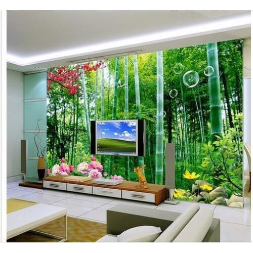 Custom photo wallpapers 3d murals Idyllic landscape Bamboo scenery fashion TV setting wall papers for living room decoration