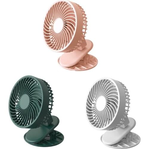 Clip On Stroller Fan Portable 360 Degree Rotation Small Desk Fan Personal USB Rechargeable Desktop Table Fan