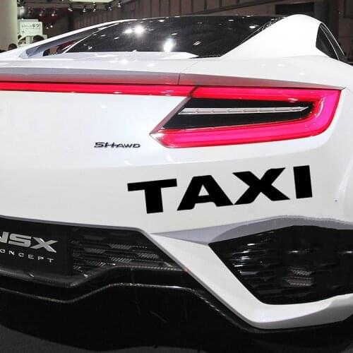 Drop Shipping Taxi Auto Sticker Funny Window Vinyl Decals Car Styling Self Adhesive Emblem Car Stickers