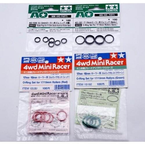 18pcs(3 bags) 13/17/19mm Guide Roller Rings Rubber Circle O Ring 94792/94812/15192 For Tamiya Mini 4WD Racing Car Model