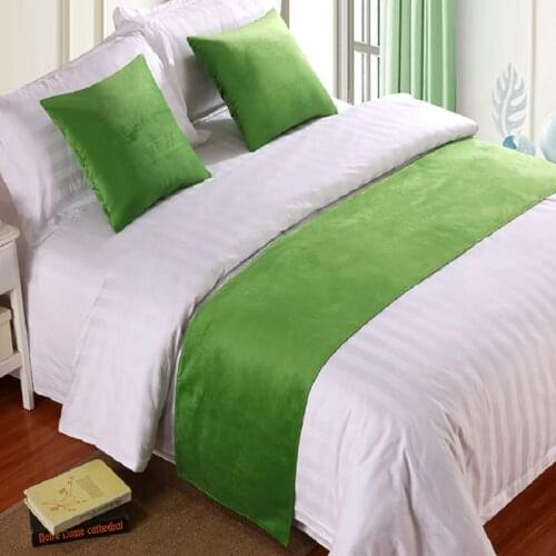 European Style Luxury Solid Color Bed Runner Throw Home Hotel Decoration Bed Flag Wedding Bedroom Bed Tail Towel Pillowcase