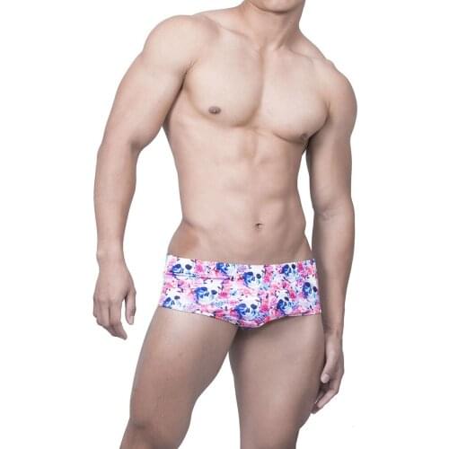 Hot Sexy Mens Swimsuit Push-Up Swimwear Male Sexy Pink Swimming Trunks Shorts Men Surf Board Beach Surfing Swim Boy beach wear