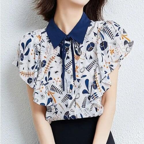 Silk shirt girl 2021 new mom young shirt design sense minority mulberry silk top womens tops and blouses plus size women