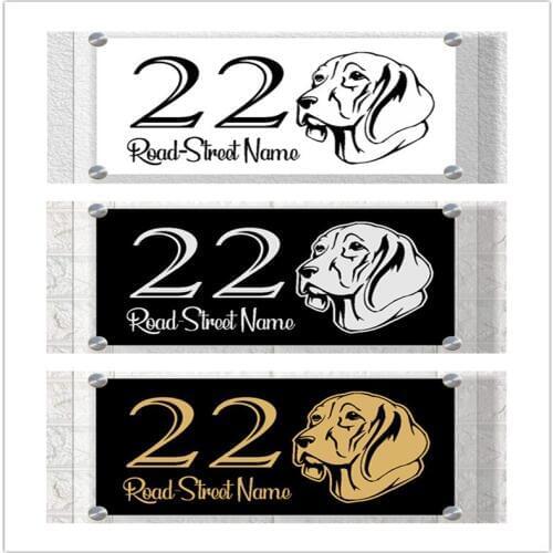 Weimaraner Dog House Number Plaque Modern stand Off Door Address Sign House number apartment number door signs door