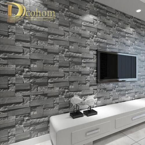 Modern Vintage Brick Textured Wallpaper For Walls Decor Embossed 3D Wall paper Rolls For Bedroom Living room Sofa TV Background