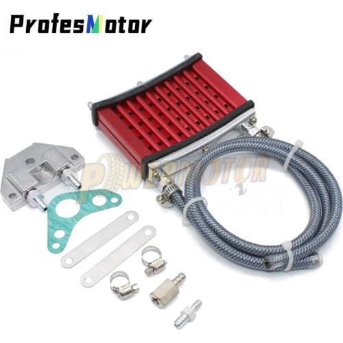 Universal CNC Aluminum Engine Motorcycle Oil Radiator Oil Cooler Cooling Radiator Kit For 50cc 110cc 125cc 140cc 150cc ATV
