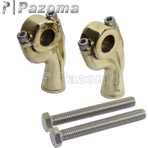 2 pcs Universal Motorcycle Handlebar Risers Motorbike Brass Bar Risers Fit for 7/8" (22.2mm) Handlebar Clamp