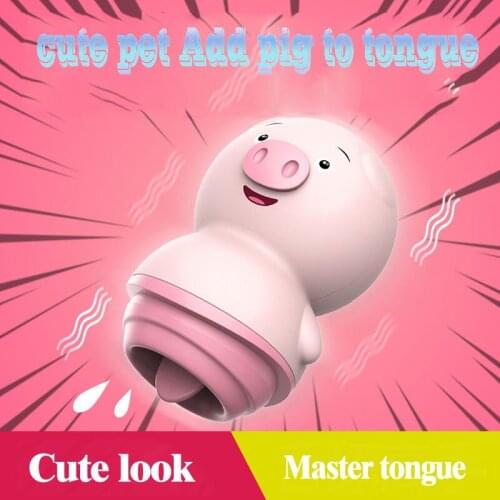 Cute Sexy Pig Licking Sucking Vibrators For Women Clitoris Sucker Anal Nipple Licks Massage For The Clitoris Erotic Sexy Product