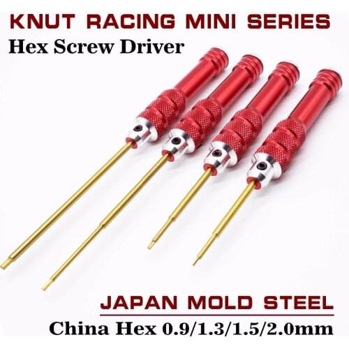High Grade Titanium Plating Hex Screwdriver Screw Driver Tool Kit Set for RC Car Aircraft Robot 0.9mm 1.3mm 1.5mm 2.0mm