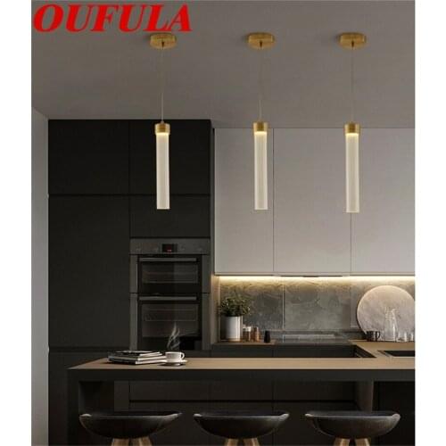 WPD Pendant Lights Brass LED Fixture Modern Home Creative Decoration Suitable For Home Dining Room Restaurant