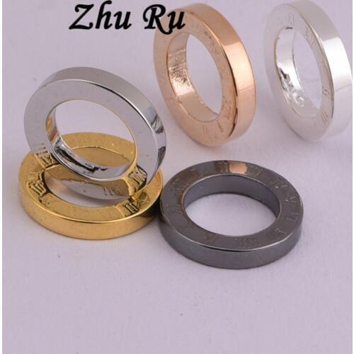 10pcs ZHU RU Ring round Surface engraving Timetable scale Charm Pendants Fashion Jewelry Making Findings DIY Charms Handmade