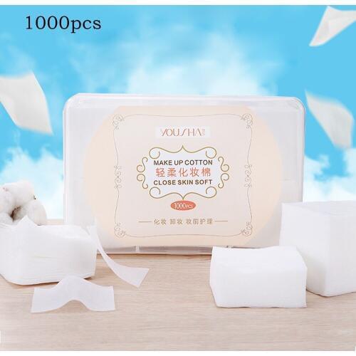 1000Pcs Box-packed Cotton Pads Makeup Cotton Wipes Soft Makeup Remover Pads Facial Cleansing Paper Wipe Skin Care Remover