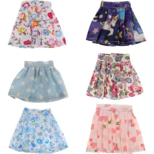 12 Inch 1/6 BJD Doll Outfits Girl Doll Pleated Skirt Casual Fashion Doll Clothing DIY Handmade Dress up Kids Gifts Accessories