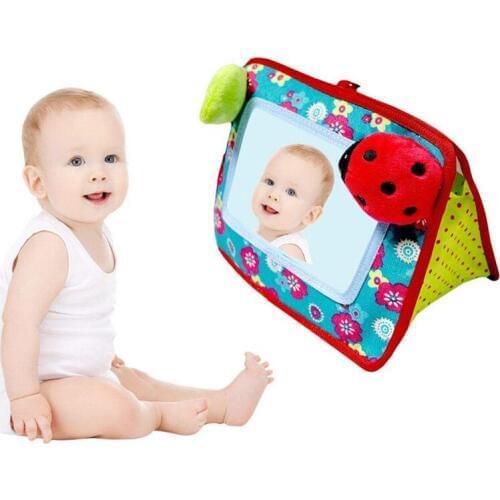 2018 Newborn Baby Floor Mirror Toy Children Hanging Rattle Toys Infant Kids Discover and Play Activity Mirror Developmental Toy
