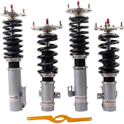 24 Ways Adj. Damper Coilovers For Subaru Impreza WRX GC8 Suspension Kit Shocks Struts for 5x100 Spring Force Camber Mount