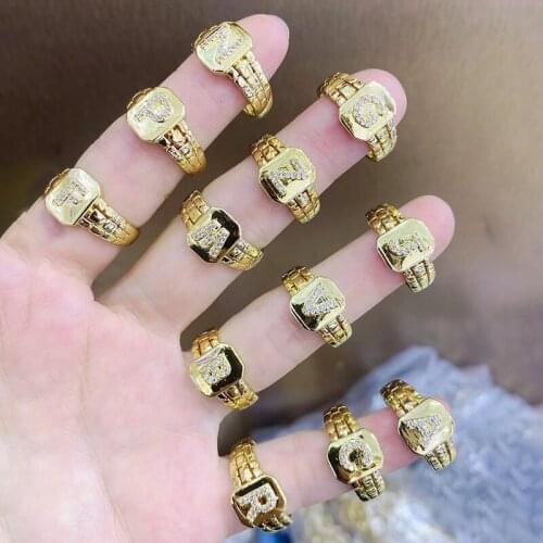 26 Piece One set letter rings A-Z alphabet rings eyes rings accessories jewels for women zircon jewelry party ring 51646