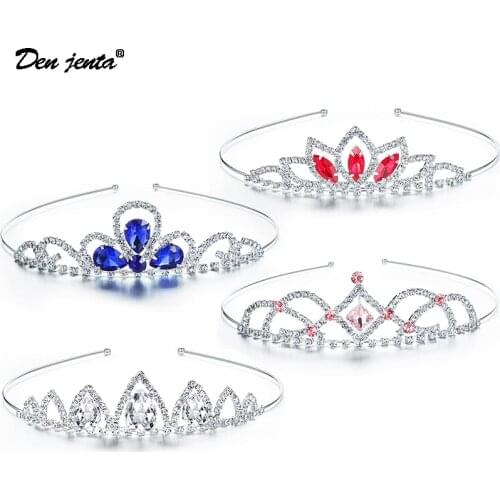 3pcs 4pcs /Set Kids Crown Tiaras Crystal Rhinestone Headband Hair Jewelry Girls Princess Crowns Bridal Wedding Hair Accessories
