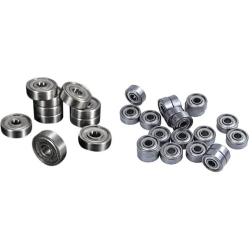 30 Pcs Shielded Metric Radial Ball Bearing, 10 Pcs 627 ZZ & 20 Pcs 624ZZ