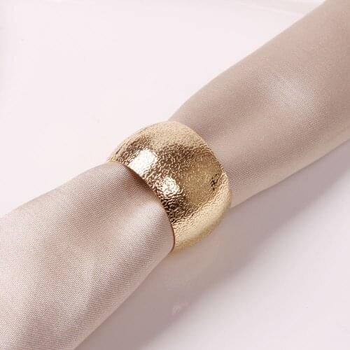 4PCS/Metal round starry sky gold and silver napkin ring table top decoration for family gatherings, receptions and hotels
