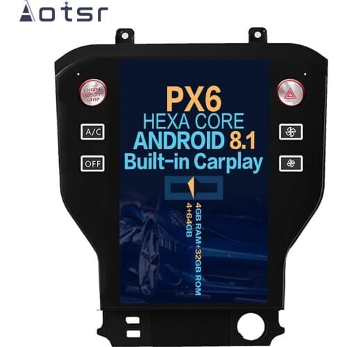 Aotsr Tesla 11.8" Vertical screen Android 8.1 Car DVD Multimedia player GPS Navigation For Ford Mustang 2015-2017 Wifi carplay