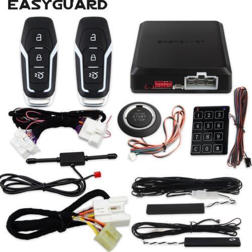EASYGUARD start stop car alarm fit for Ford plug and play can bus compatible pke keyless entry remote start push button start