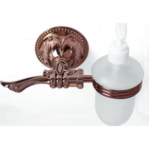 FREE SHIPPING Brass rose Gold plating Flowers Soap Dispenser /Bathroom Accessories titanium Liquid Soap Dispenser