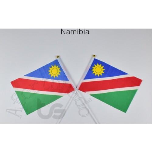 Namibia flag Banner 14*21cm hand waving National flag Home Decoration flag banner