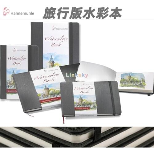 Hahnemuhle Akademie Aquarell Watercolor Book,Hardbound with 30 Sheets/60 Pages High Quality Fine Grain Paper,Art Supplies